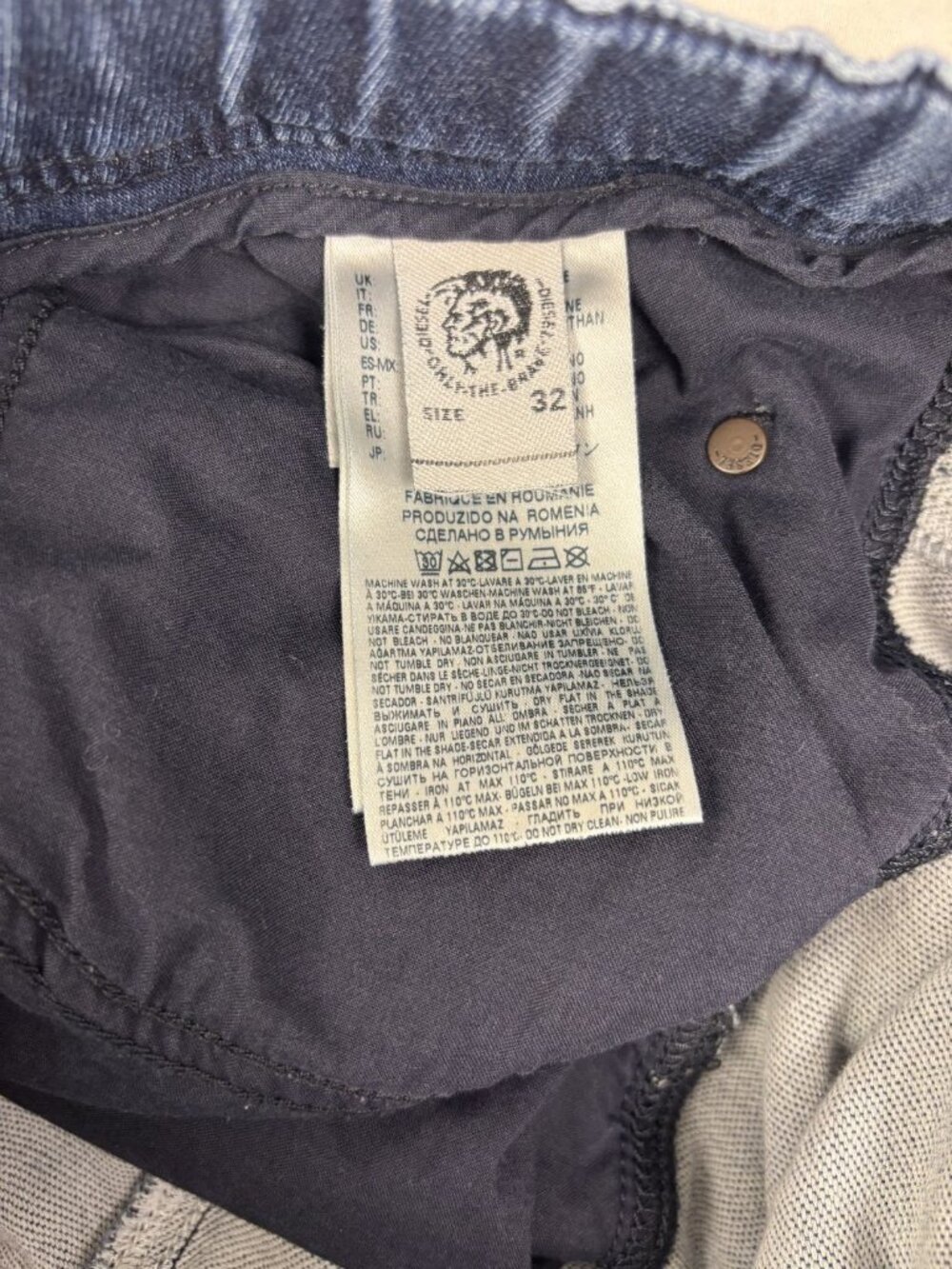 Diesel Krooley-NE Jogg Jeans W32 Distressed Blue Wash - Picture 13 of 16